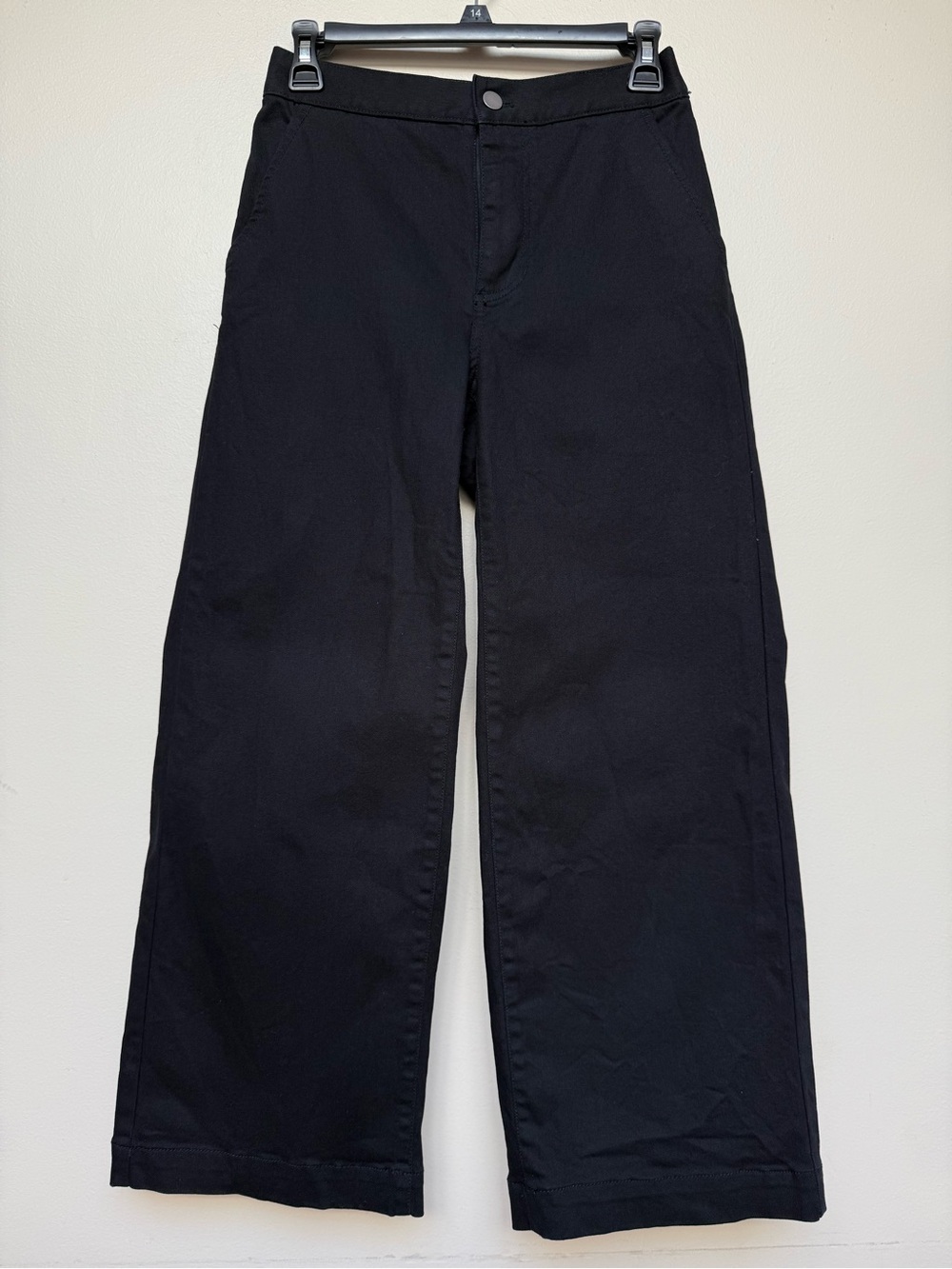Oak + Fort Wide Leg Utility Pants Black Size 2 / S-P